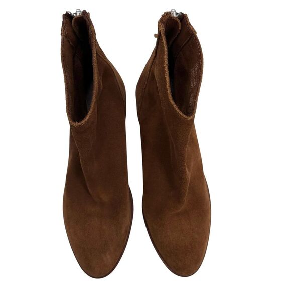 Steve Madden Legally Suede Ankle Booties Size 5.5 M Brown Back Zipper NWOB - Picture 3 of 10